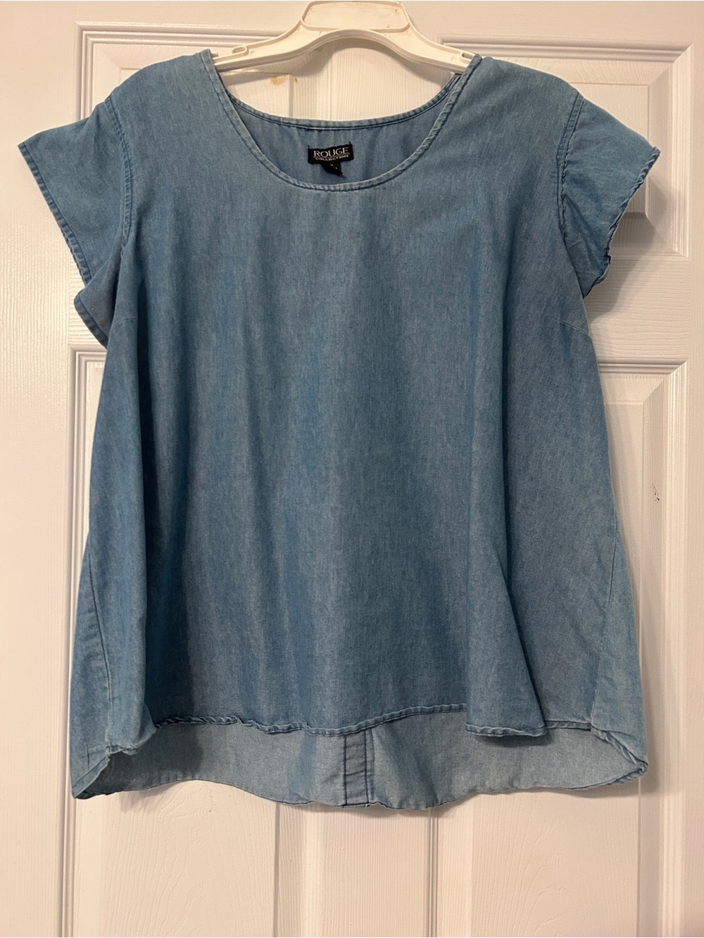 Rouge Helium Light Blue Denim Tunic Top